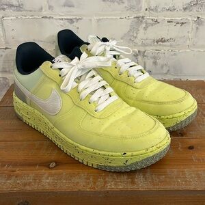 Nike Air Force 1 Crater Lt Lemon Twist White Shoes DH2521 700 Men's Size 9.5